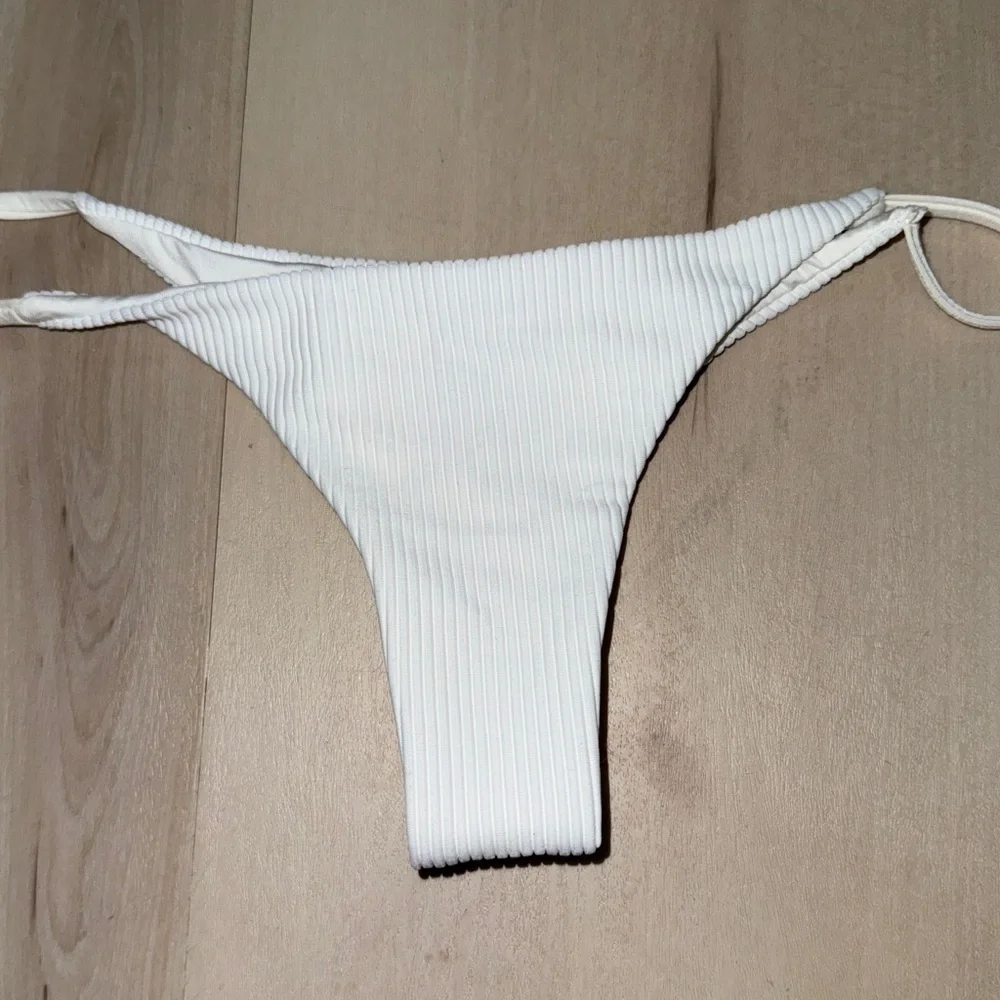 Frankie’s Bikinis bottoms ribbed white bride honeymoon cheeky skimpy micro moon